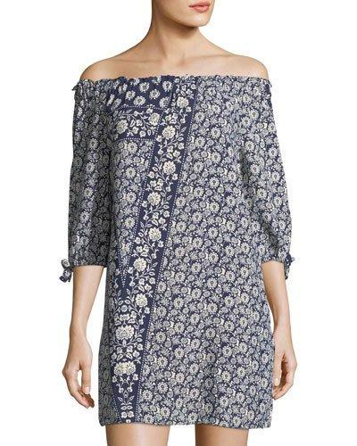 Floral-print Off-the-shoulder