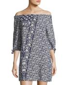 Floral-print Off-the-shoulder