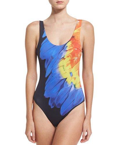 Kelly One-piece Swimsuit, Blue/orange