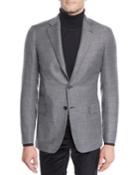 Men's Wool Two-button Check Jacket