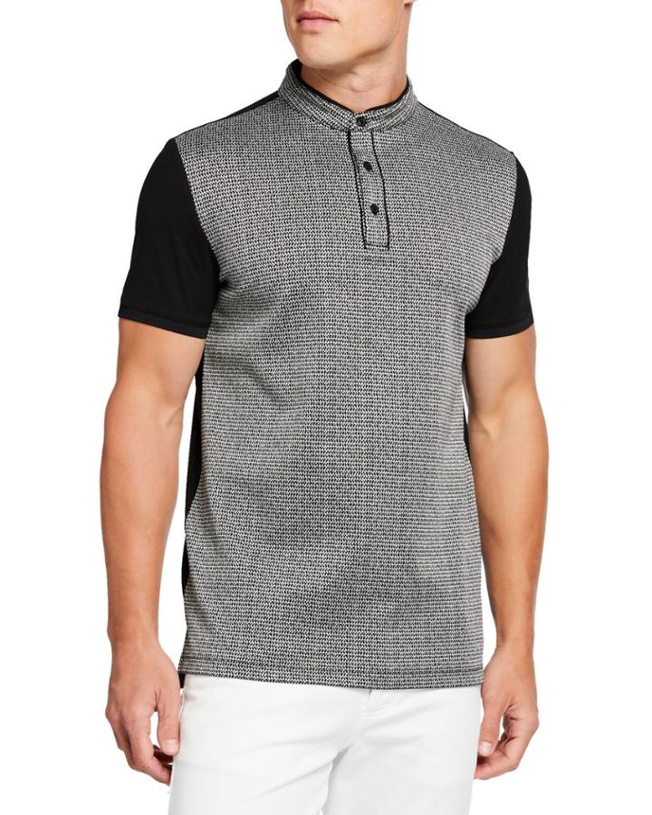 Men's Colorblock Short-sleeve Henley