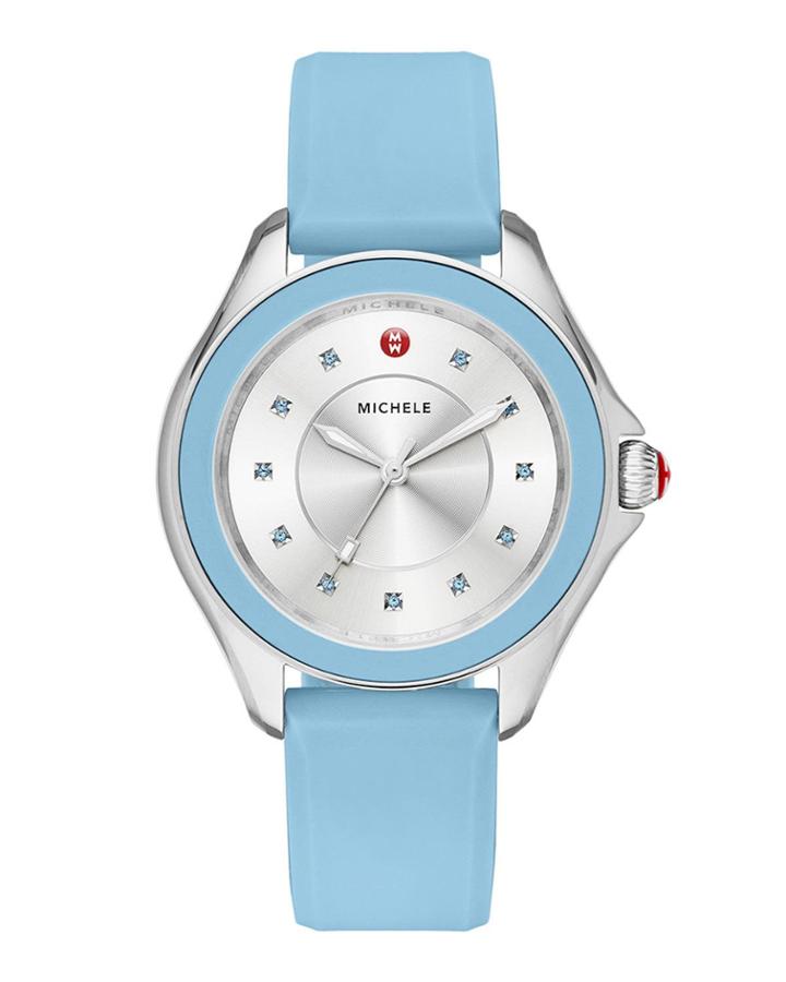 Cape Topaz Watch W/silicone Strap,