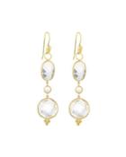 Provence White Topaz & Diamond Triple-drop Earring Charms