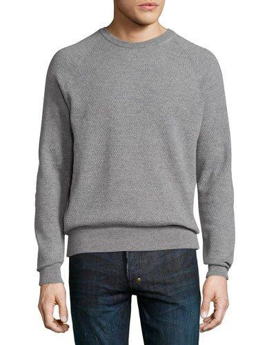 Textured Wool-blend Crewneck