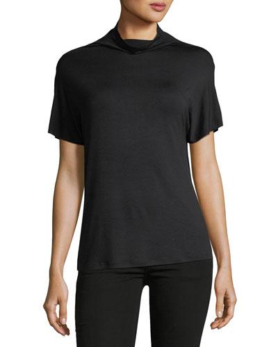 Short-sleeve Knit Pullover Top