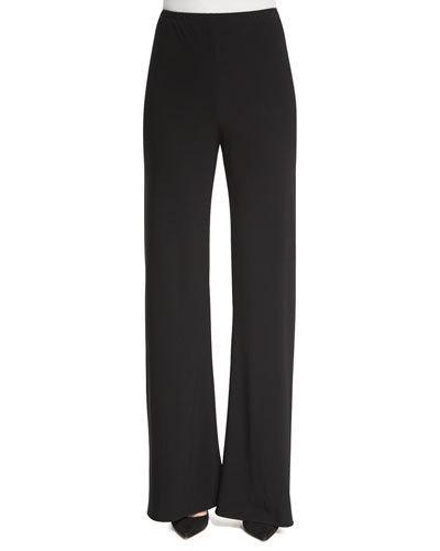 Gala Straight-leg Cady Pants, Black