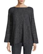 Bateau-neck Cashmere-blend A-line