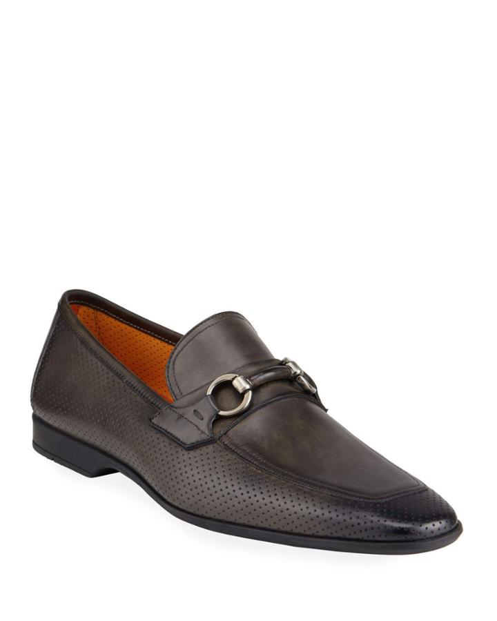 Men's Perforated Leather Bit