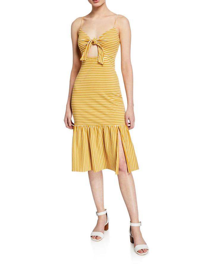 Doris Striped Tie-front Sleeveless