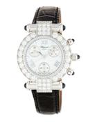Imperiale 18k Chronograph Watch W/ Pave Diamond Bezel,