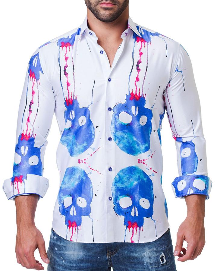 Men's Fibonacci Saatchi White Shaped-fit