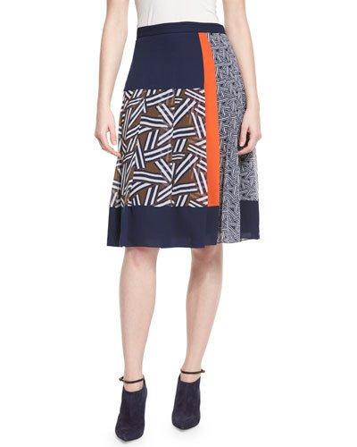 Cici Mixed-print Pleated