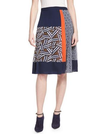 Cici Mixed-print Pleated