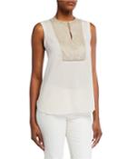 Sequin Flower Embroidered Bib