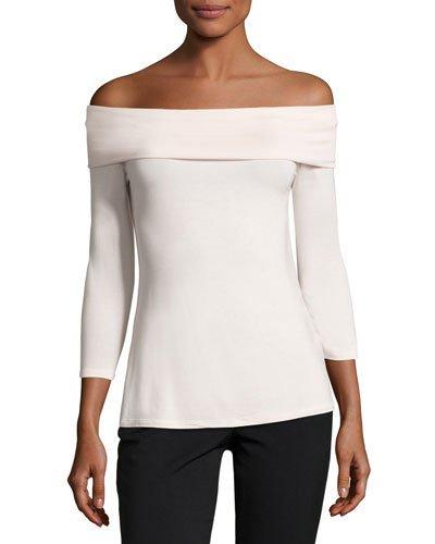 Off-the-shoulder 3/4-sleeve Top,