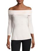 Off-the-shoulder 3/4-sleeve Top,