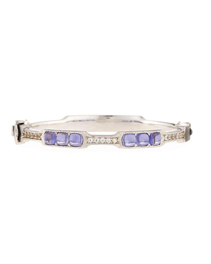 Moroccan Cushion Bangle Bracelet In Iolite