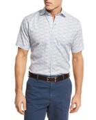 Seaside Sailboat-print Short-sleeve Sport