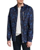 Men's Camo Print Wind-resistant Jacket