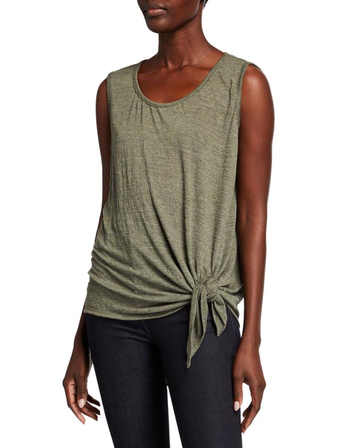 Sleeveless Tie-waist Tank