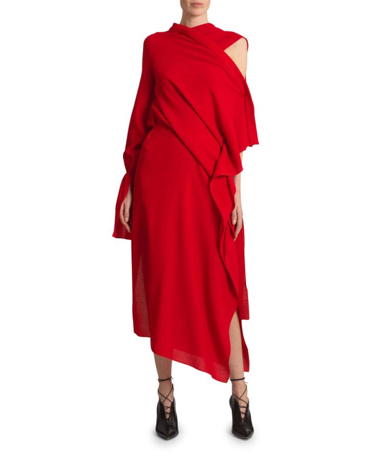 Carmel Wool Crepe Dress