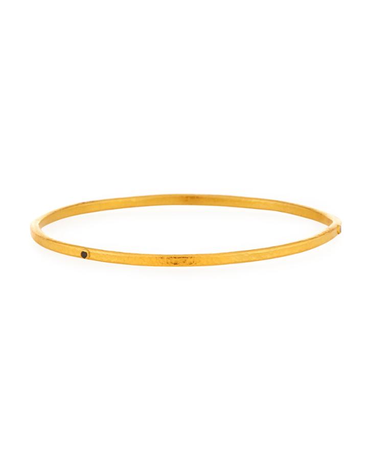 24k Constellation Bangle With Three Black Diamonds