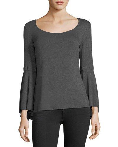 Bell-sleeve Knit Tee