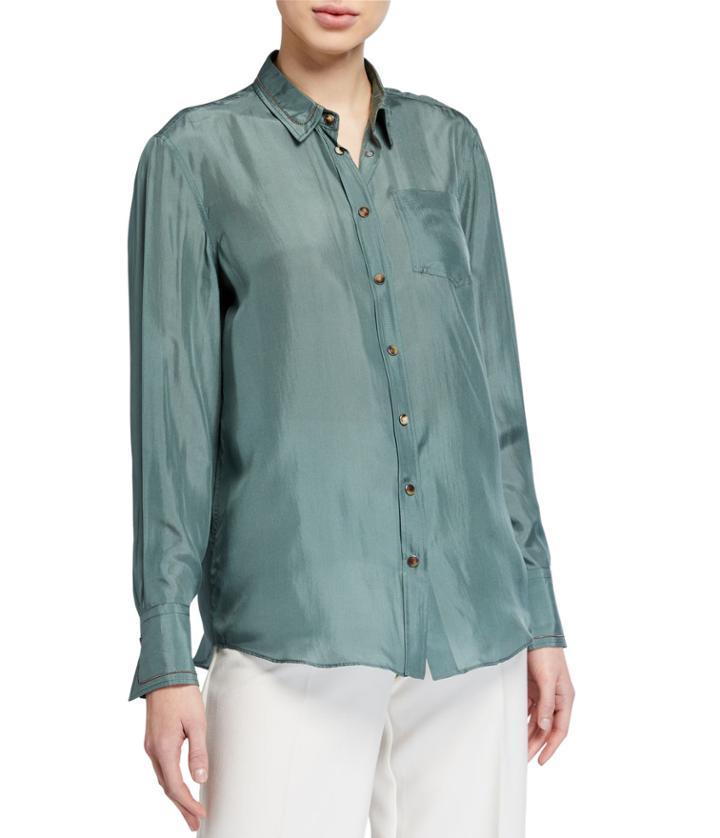 Western Monili Trim Button Down