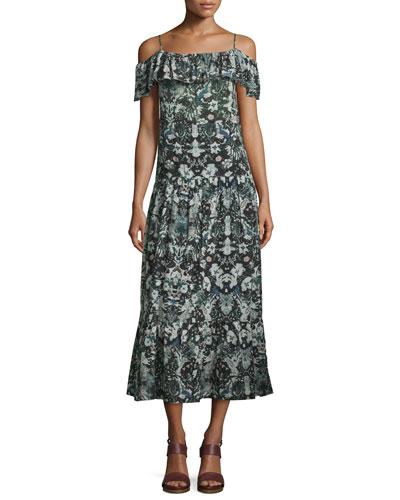 Yonelia Floral Ruffle-trim