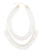 Lucite&reg; Multi-row Beaded Necklace, Clear