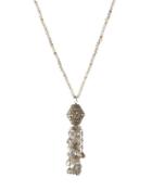 Long Labradorite & Freshwater Pearl Tassel Pendant Necklace
