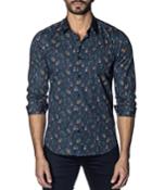 Men's Semi-fitted Stick Figure Print