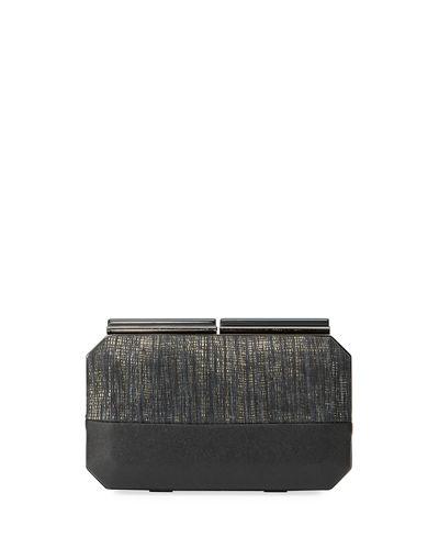 Two-tone Metallic Octagon Bag
