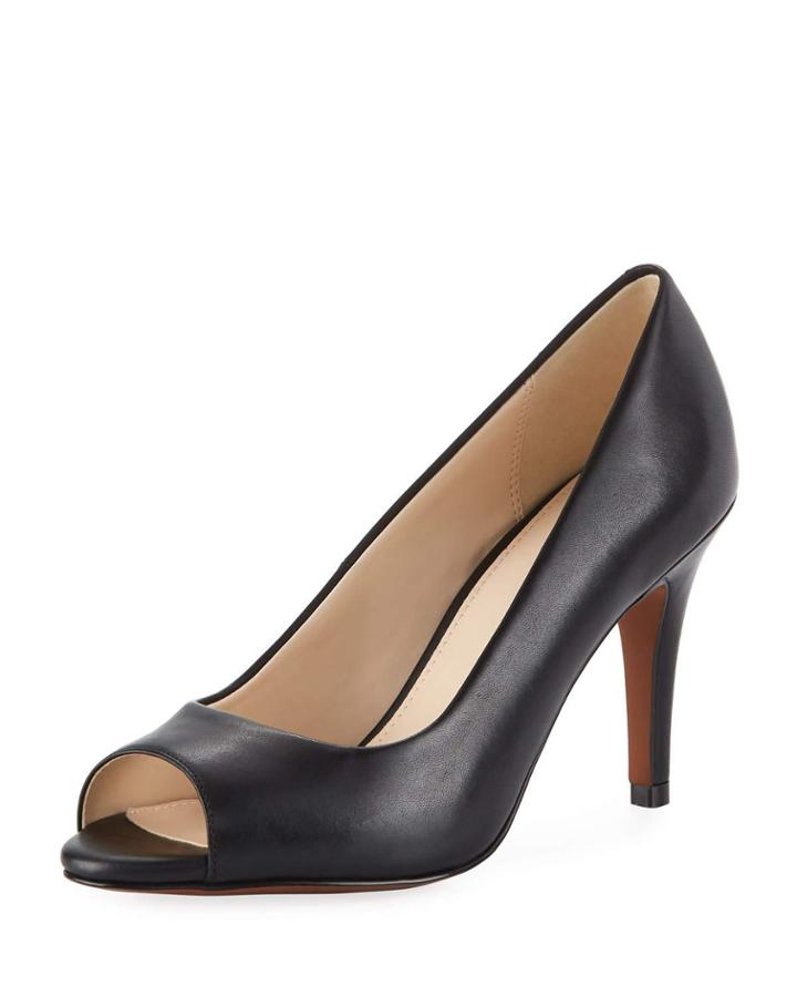 Harlow Peep-toe Pump, Black