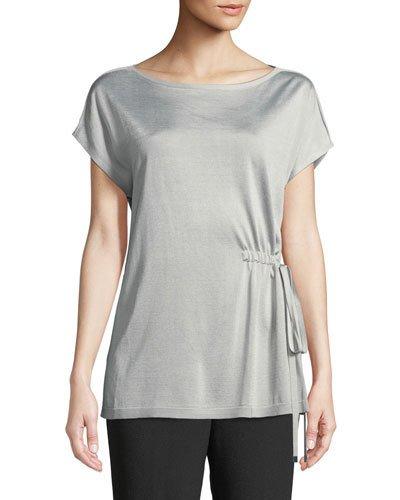 Side-tie Short-sleeve