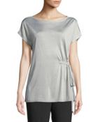 Side-tie Short-sleeve