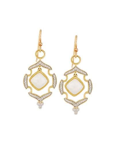 Malta 18k Moonstone & Diamond Earring Charms