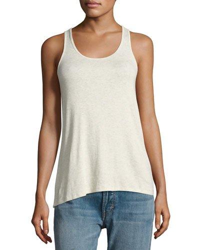 Luxe Jersey Drape Tank, White