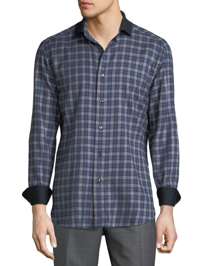 Men's Long-sleeve Fitted Flannel
