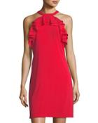Ruffle-trim Halter