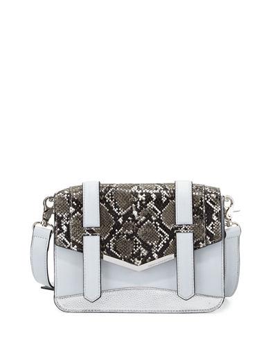 Remy Snake-embossed Crossbody Bag