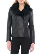 Shearling-trim