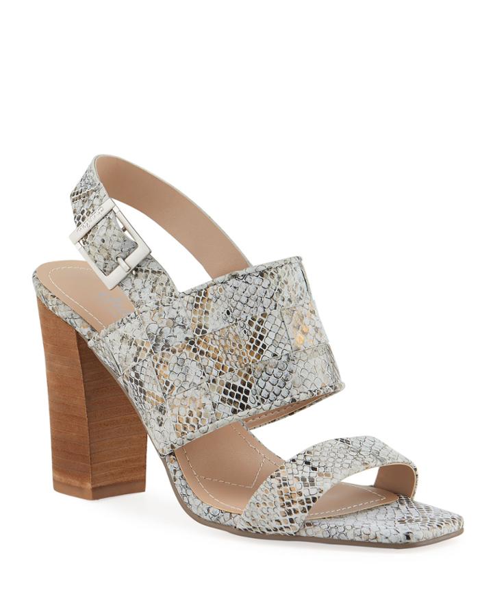 Maison Snake-print Slingback
