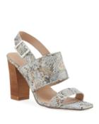 Maison Snake-print Slingback