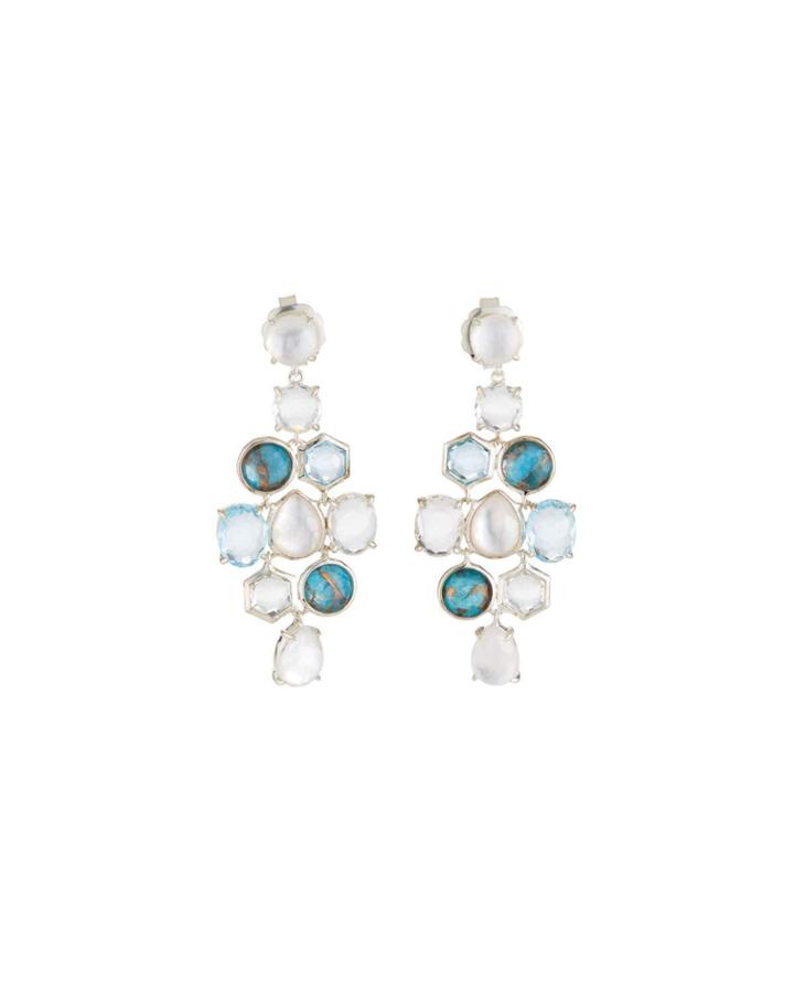 Rock Candy Prong & Bezel Cascade Earrings In Harmony