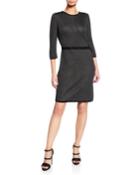 Embroidered Knee-length Bodycon Dress