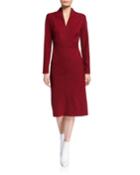 Stitched Funnel-neck Cocktail Dress