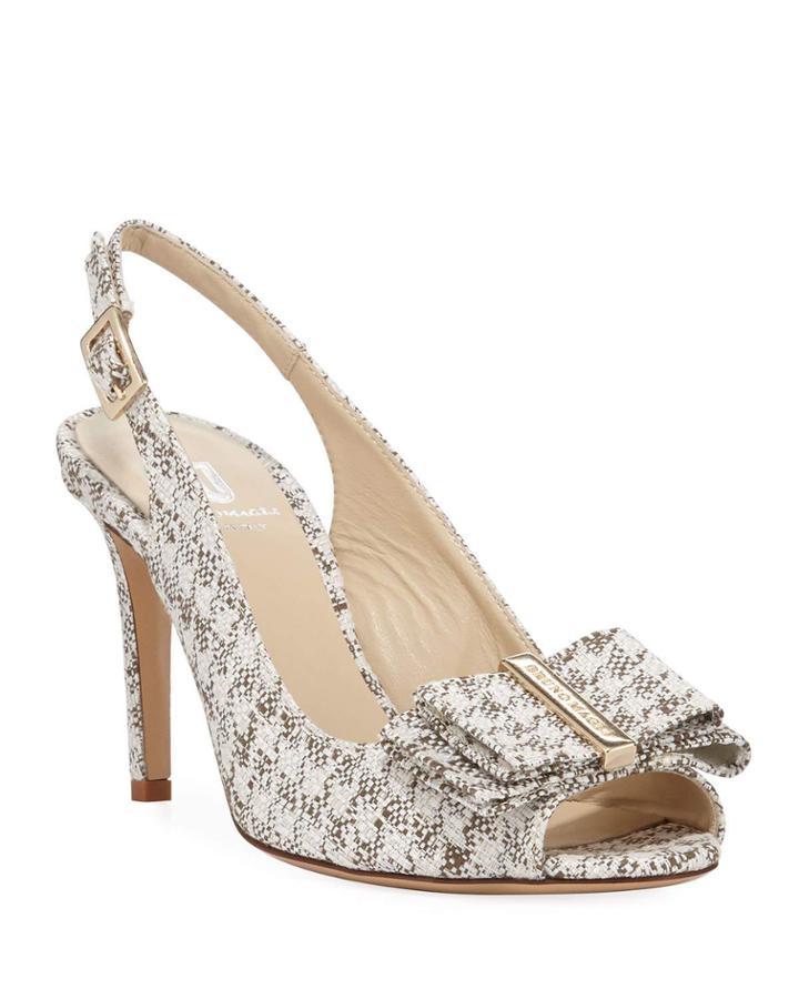 Raja Houndstooth Slingback Pumps