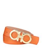 Double-gancini Buckle Belt, Orange