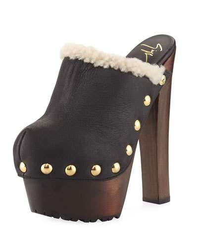 Leather Studded Platform
